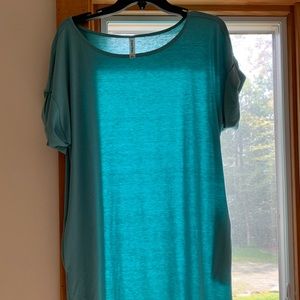 Short sleeve cotton dress with pockets